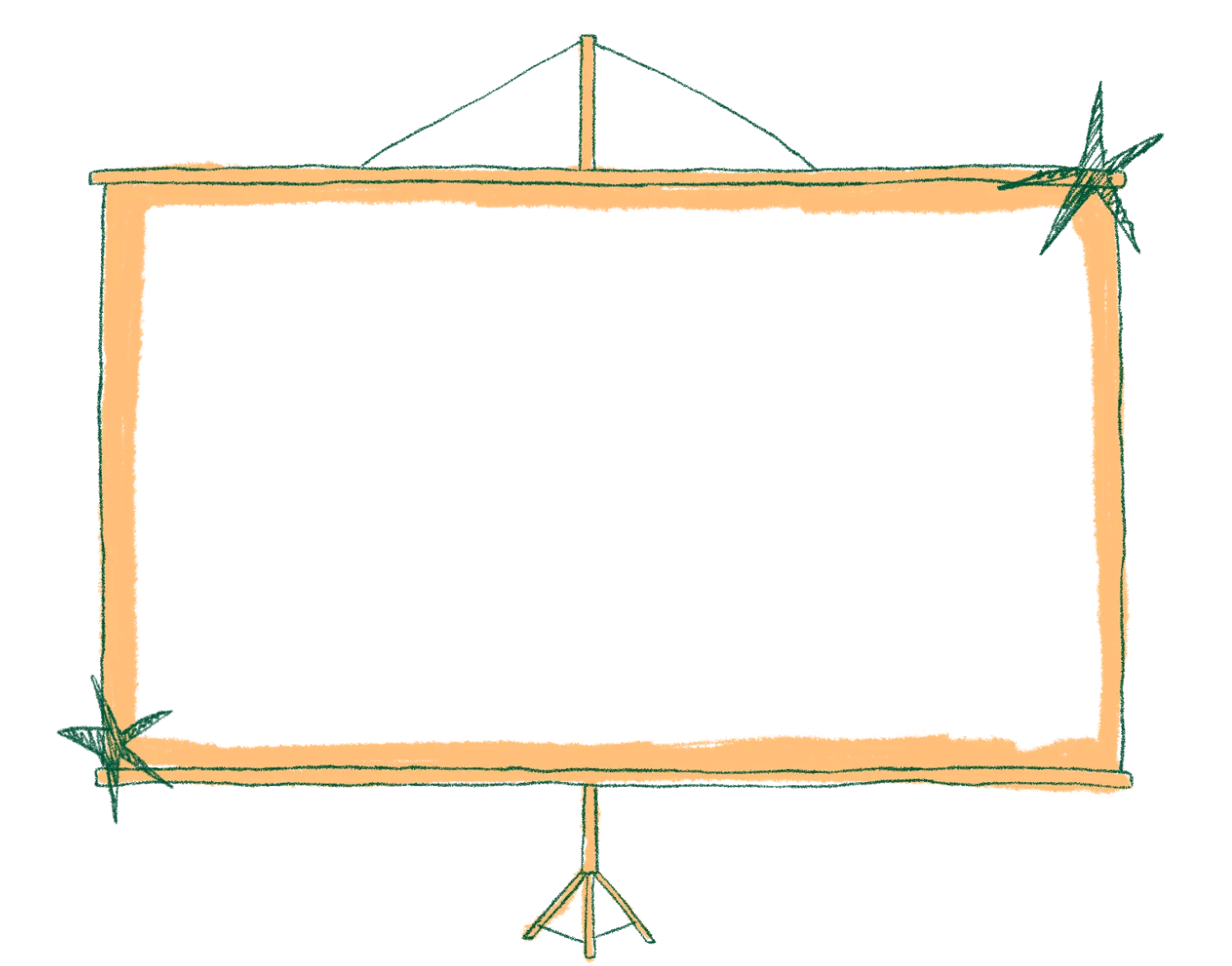 Drawing of a projector screen.